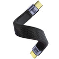 USB4 USB C Cable 240W 40Gbps 8K 60Hz 13cm Short Flat Type C Male to Male E Mark for Thunderbolt 3 4 MacBook Steam Deck Nintendo Switch