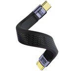 USB4 USB C Cable 240W 40Gbps 8K 60Hz 13cm Short Flat Type C Male to Male E Mark for Thunderbolt 3 4 MacBook Steam Deck Nintendo Switch