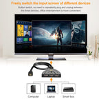 3 Port HDMI Switch 3 in 1 Out Manual 4K 30Hz HDMI Selector with Pigtail Cable for PS5 PS4 PS3 Switch 2 Fire TV Stick