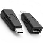 USB C to Mini USB Adapter Type C Male to Mini B 5 Pin Female Converter 480Mbps Data Charging for Dash Cam GPS Digital Camera MP3 Player MacBook PC