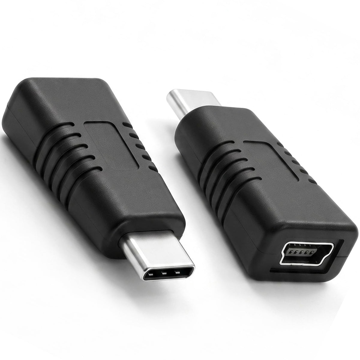 USB C to Mini USB Adapter Type C Male to Mini B 5 Pin Female Converter 480Mbps Data Charging for Dash Cam GPS Digital Camera MP3 Player MacBook PC