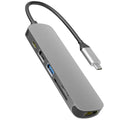 6-in-1 USB C Hub Multiport Adapter with 4K HDMI 100W PD USB 3.0 SD TF Card Reader Dongle for MacBook Pro Air iPad Pro Dell XPS HP Surface ThinkPad PC