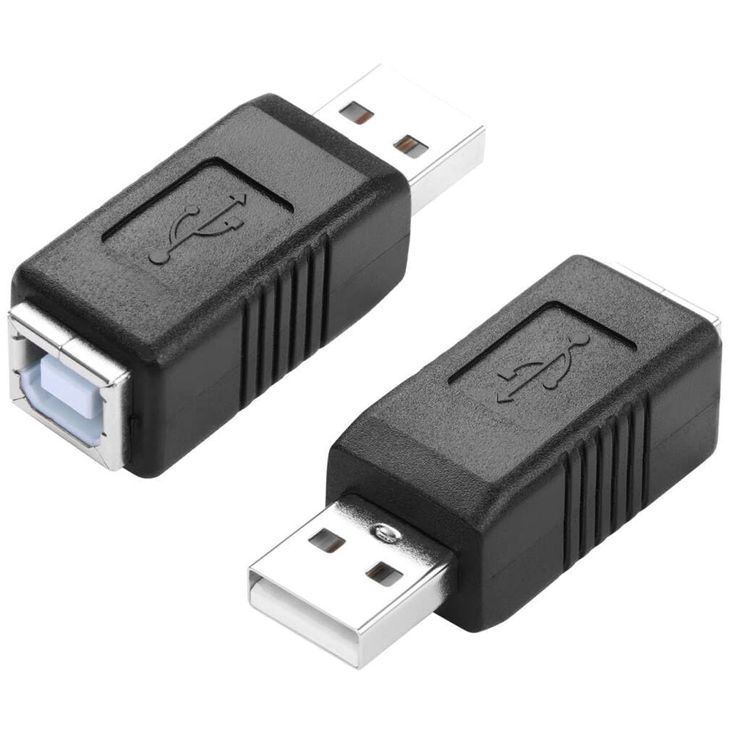 USB 2.0 Type A Male to Type B Female Adapter 480Mbps Printer Scanner Fax MIDI Keyboard 3D Printer Data Connector Plug and Play