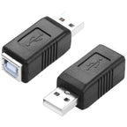 USB 2.0 Type A Male to Type B Female Adapter 480Mbps Printer Scanner Fax MIDI Keyboard 3D Printer Data Connector Plug and Play