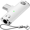 USB C to 3.5mm Headphone Adapter with 100W PD Charging DAC Audio TRRS Mic USB C Charger Port for iPhone 16 15 Galaxy Pixel iPad