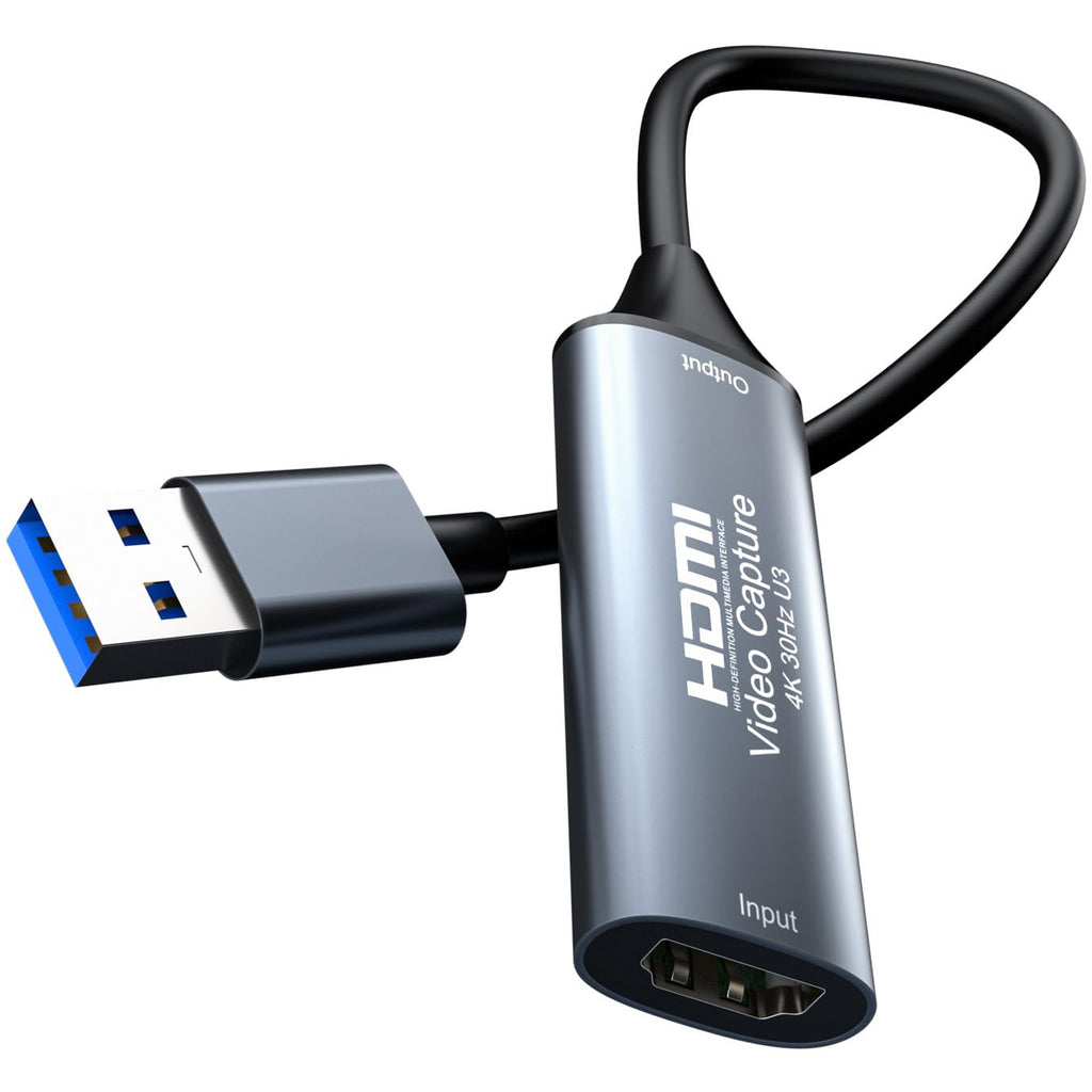 4K 30Hz HDMI to USB 3.0 Video Capture Card 1080P 60FPS Audio Cam Link Adapter Dongle for PS5 PS4 Switch Xbox DSLR Camera OBS Live Streaming Gaming PC