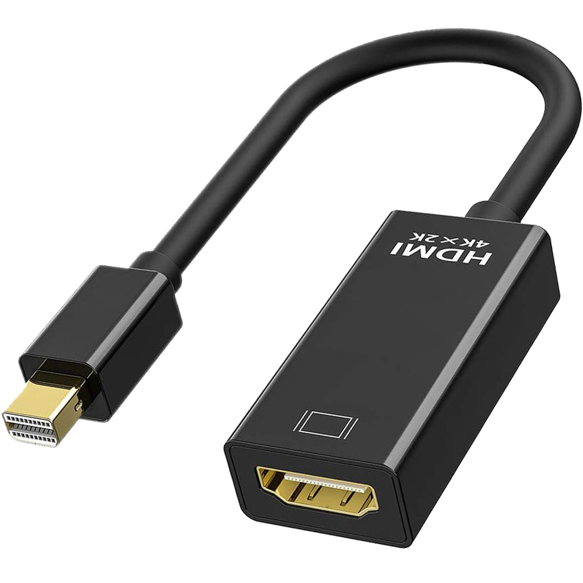 Mini DisplayPort to HDMI Adapter 6 Inch Mini DP Male to HDMI Female 4K 30Hz for MacBook Pro Air iMac Surface Pro