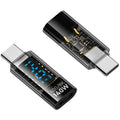 USB C Adapter LED Display 140W PD QC4 Fast Charging USB4 40Gbps 8K Video Transparent USB C Male to Female Power Meter for MacBook iPhone iPad