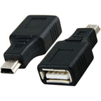 USB 2.0 Type A Female to Mini USB 5 Pin Male Adapter Converter Data Sync Connector