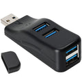 USB 3.0 Hub 4 Port Data Splitter Mini Direct Plug USB A Expander 5Gbps Adapter for Laptop Desktop PC Surface Pro XPS Flash Drive Keyboard and Mouse