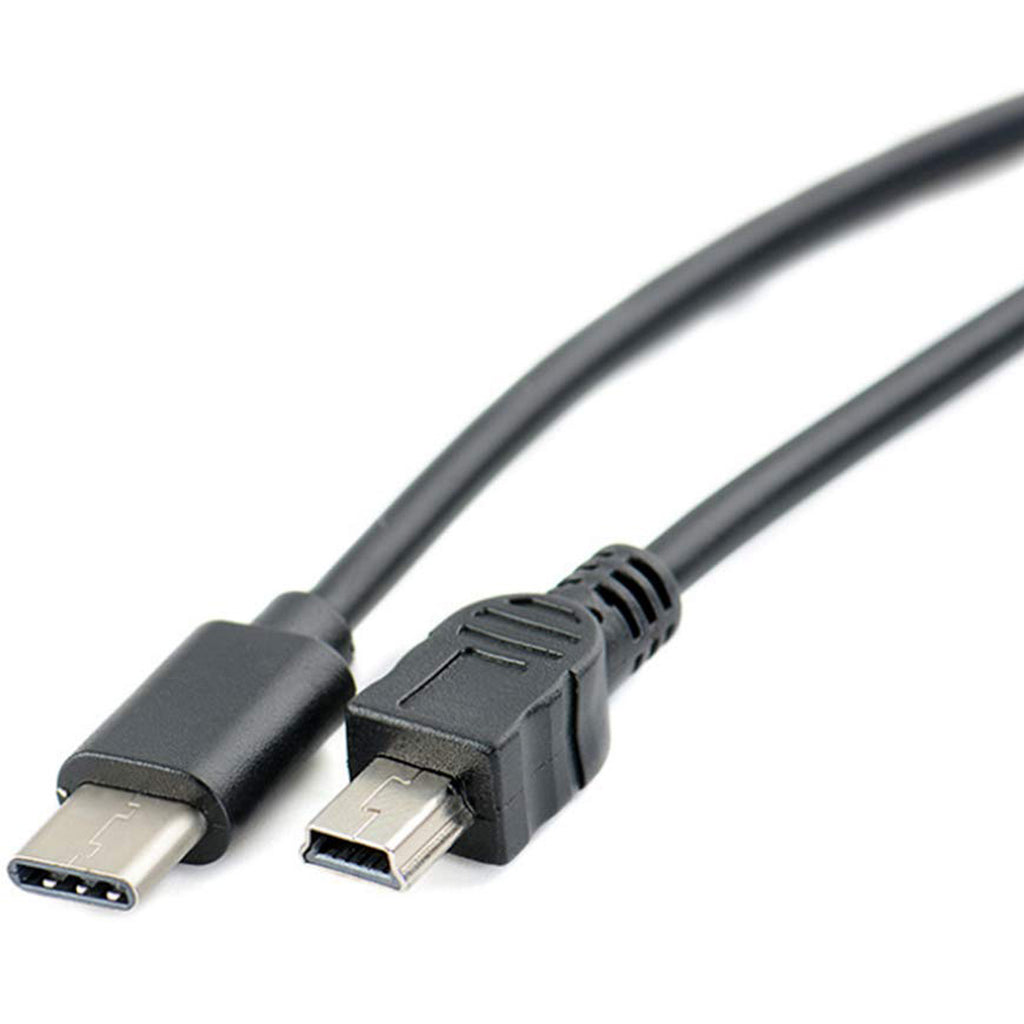 USB C to Mini USB OTG Cable Type C Male to 5 Pin Mini B Cord for Canon Nikon Camera Photo Video Transfer to Phone Tablet Mac PC