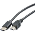 USB C to Mini USB OTG Cable Type C Male to 5 Pin Mini B Cord for Canon Nikon Camera Photo Video Transfer to Phone Tablet Mac PC
