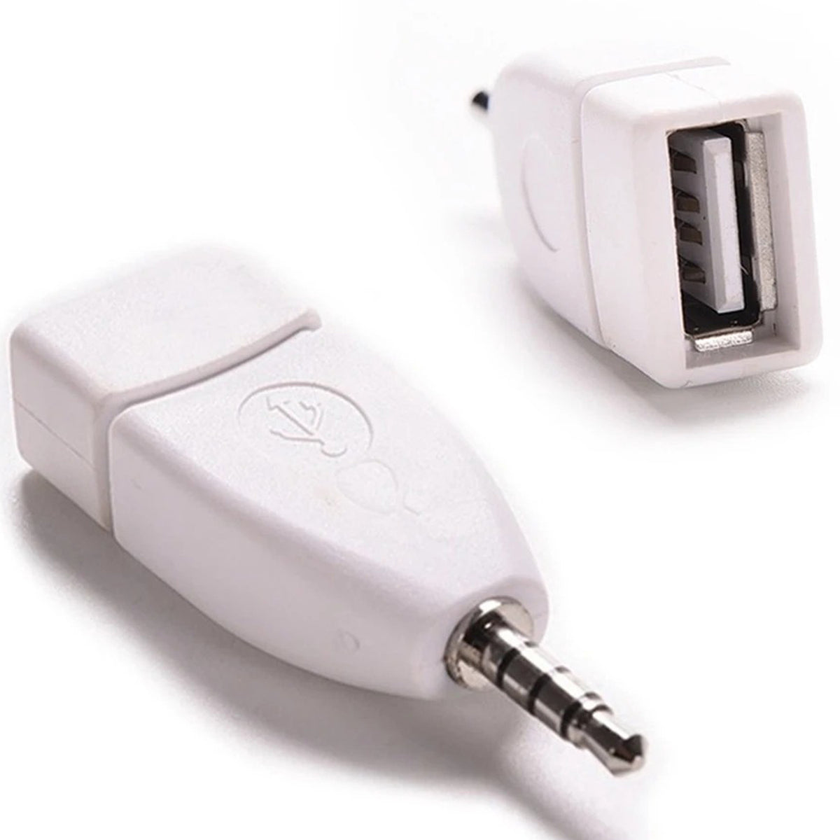 USB 2.0 Female to 3.5mm Male Jack Audio Converter Adapter 4 Pole TRRS AUX to USB Converter for Car Stereo Head Unit MP3 Audio Decoding U Disk Play
