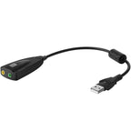 5Hv2 USB External Sound Card Virtual 7.1 Surround Sound USB to 3.5mm Audio Mic Jack Adapter Cable for PC Laptop Desktop PS4 PS5 Mac Windows
