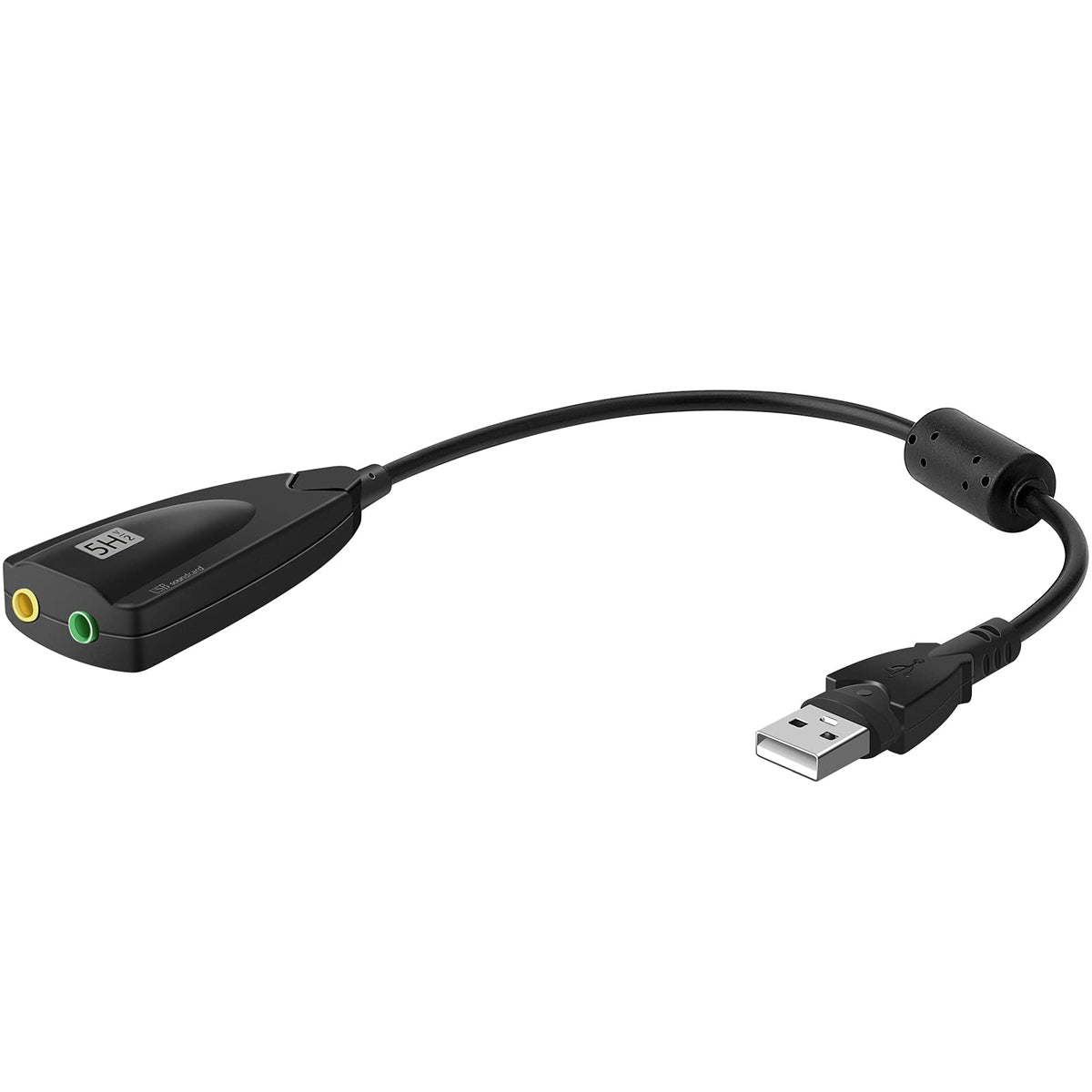 5Hv2 USB External Sound Card Virtual 7.1 Surround Sound USB to 3.5mm Audio Mic Jack Adapter Cable for PC Laptop Desktop PS4 PS5 Mac Windows
