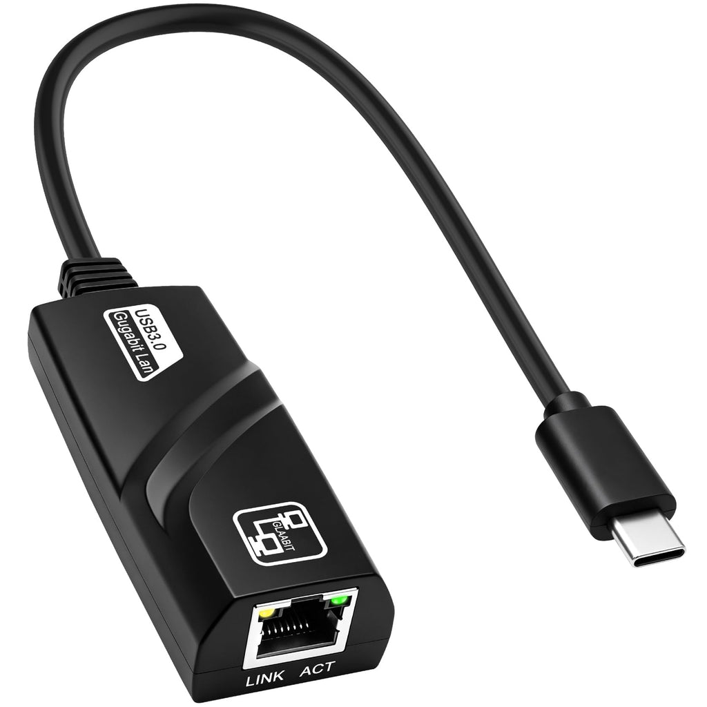 USB C to Ethernet Adapter Type C to RJ45 Gigabit LAN Network Converter 1000Mbps Wired Internet Dongle for MacBook Steam Deck Switch Laptop PC Chromebook