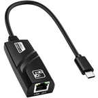 USB C to Ethernet Adapter Type C to RJ45 Gigabit LAN Network Converter 1000Mbps Wired Internet Dongle for MacBook Steam Deck Switch Laptop PC Chromebook