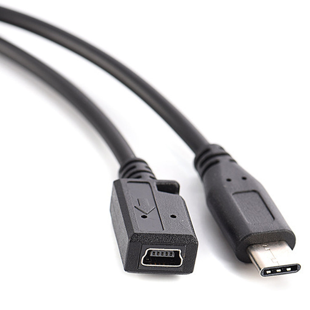 USB C to Mini USB Cable 25cm Type C Male to 5 Pin Mini B Female Adapter Cord for MacBook Pro Laptop PC Camera GPS MP3 Dash Cam