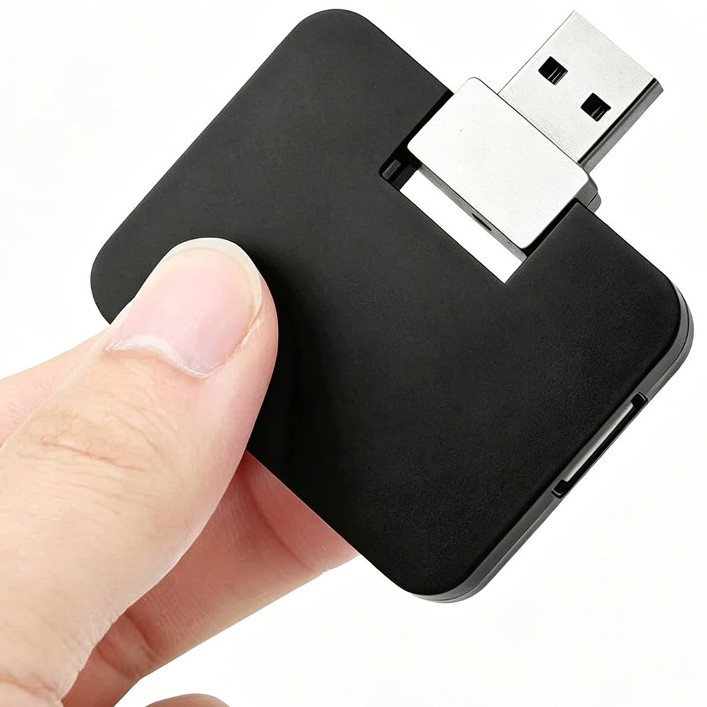 4 Port USB 2.0 Hub 270 Degree Rotating Portable USB Data Splitter Expander Adapter for Laptop PC Desktop Keyboard Mouse Flash Drive Windows Mac Linux
