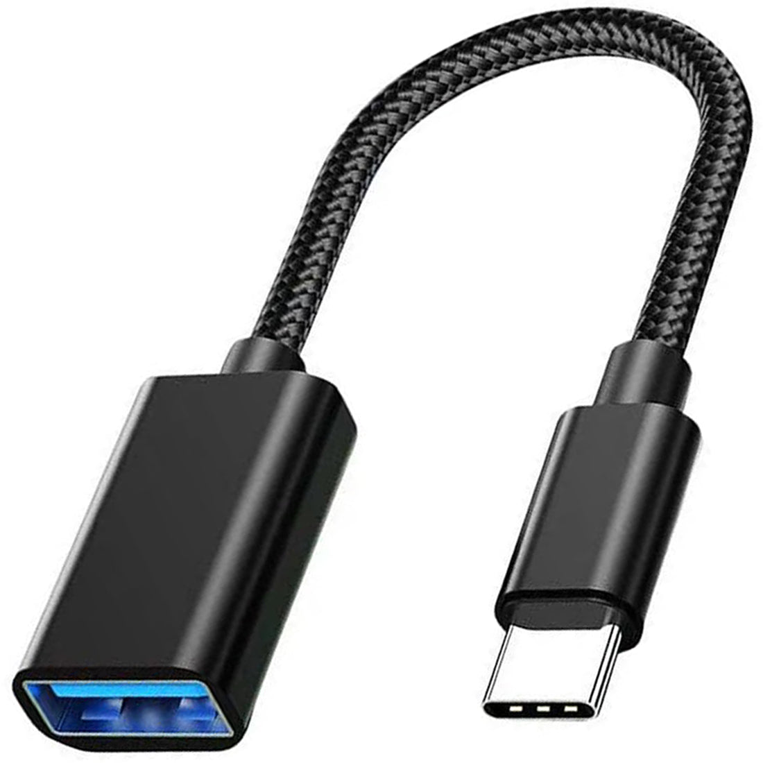 USB C to USB Adapter Type C Male to USB Female OTG Cable for iPhone 16 15 Pro Max MacBook Samsung Galaxy Android Connect USB Drive Mouse Keyboard