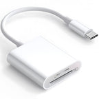 USB C to SD Card Reader Micro SD TF Dual Slot Memory Card Adapter Dongle for Camera Android Phone Tablet PC Laptop