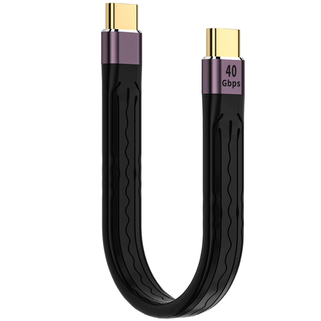 Short USB C to USB C Cable 13.8cm 40Gbps USB4 Thunderbolt 4 Compatible 100W PD Fast Charging 8K Video for SSD Dock MacBook Phone