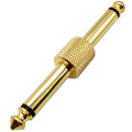 Straight 1/4 Inch Guitar Pedal Coupler 6.35mm TS Male to Male Audio Connector for Effects Pedalboard Gold Plated