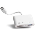 3 in 1 USB C SD Card Reader Micro SD TF Card and USB 2.0 OTG Adapter Cable for Android Phone Tablet iPad Pro MacBook Laptop PC Camera Flash Drive