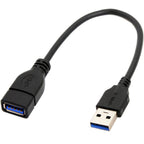 20cm USB 3.0 Type A Male to Female Extension Cable 5Gbps USB Extender for Laptop Keyboard Mouse Printer Flash Drive