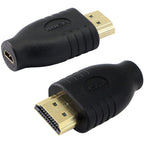HDMI Compatible Male to Micro HDMI Female Adapter 1080P 3D ARC Ethernet Gold Plated for Camera Camcorder Tablet HDTV Monitor Projector