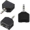 3.5mm Stereo Headphone Splitter 1 Male to 2 Female Audio Jack Y Adapter Dual Headphone Sharing for Phone Tablet Laptop MP3 CD Player