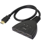 3 Port HDMI Switch 3 in 1 Out Manual HDMI Selector with Pigtail Cable 1080P 3D for PS4 PS3 Xbox One Roku 4 TV Box