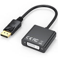DisplayPort to DVI I Adapter DP Male to DVI I 24+5 Female Converter 1080p 60Hz for Desktop Laptop Monitor Projector