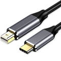 6FT USB C to Mini DisplayPort Cable 4K 60Hz Type C to Mini DP Cord for MacBook Pro Air iPhone 15 Surface Thunderbolt 3 4 Monitor Projector