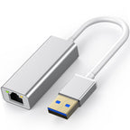 USB to Ethernet Adapter USB 3.0 to RJ45 Gigabit LAN Network Converter 1000Mbps Wired Internet for Nintendo Switch OLED MacBook PC Laptop Surface XPS