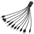 10 in 1 USB Multi Charging Cable Universal Charger Cord with 2 Micro USB USB C Mini USB DC Ports for Cell Phone Bluetooth Speaker MP3 MP4 Tablet