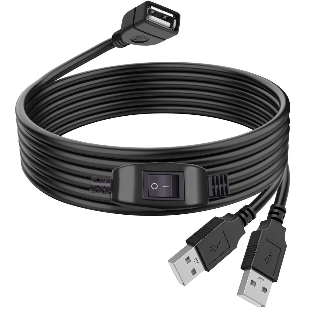 USB 2.0 Printer Sharing Switch Cable 2m 2 Computers Share 1 USB Device Female to Dual Male Manual Selector Cord for Printer Scanner Hard Drive PC