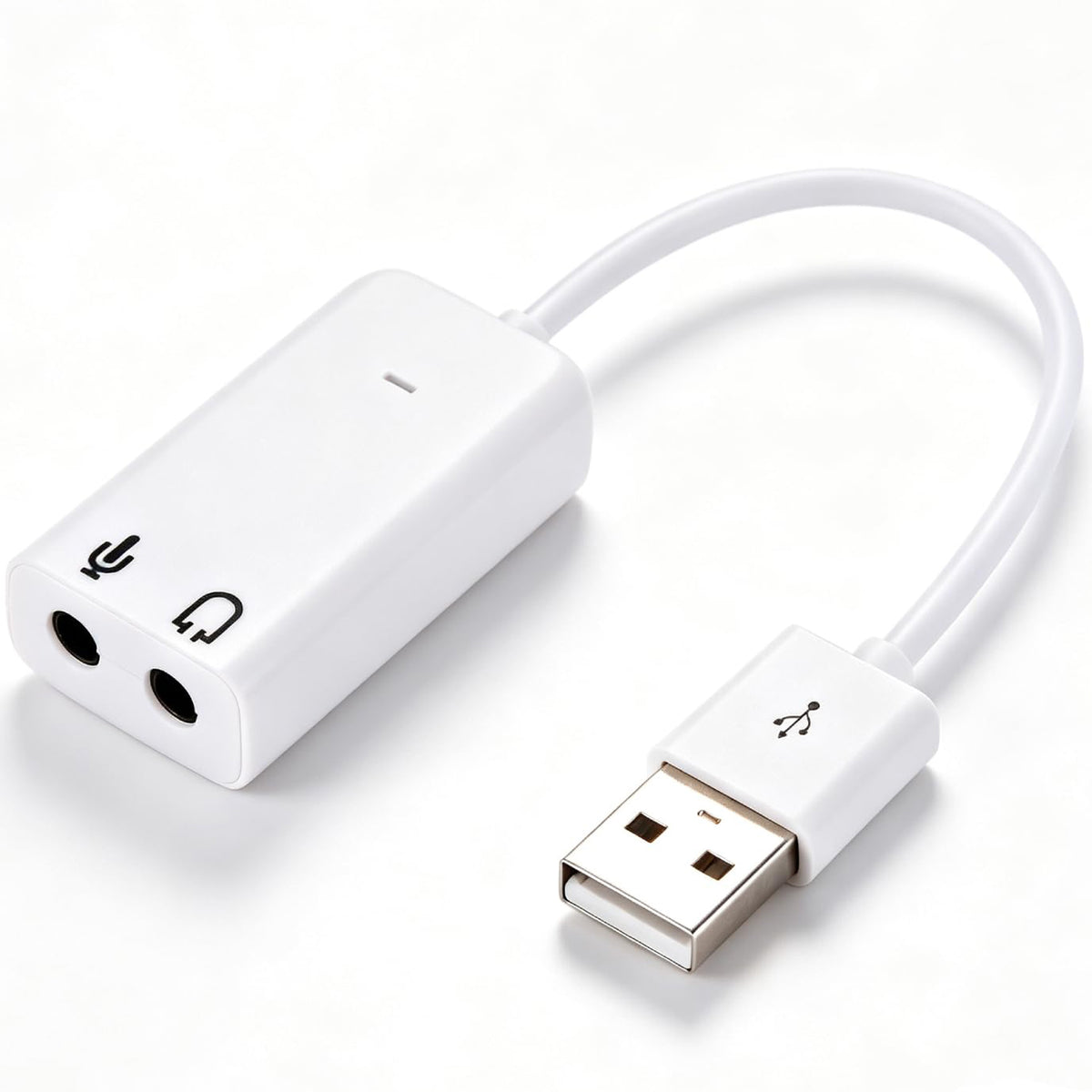 USB External Sound Card Audio Adapter 7.1 Channel 3.5mm AUX Headphone Jack Microphone Converter for PC Laptop Desktop Windows Mac Linux Raspberry Pi