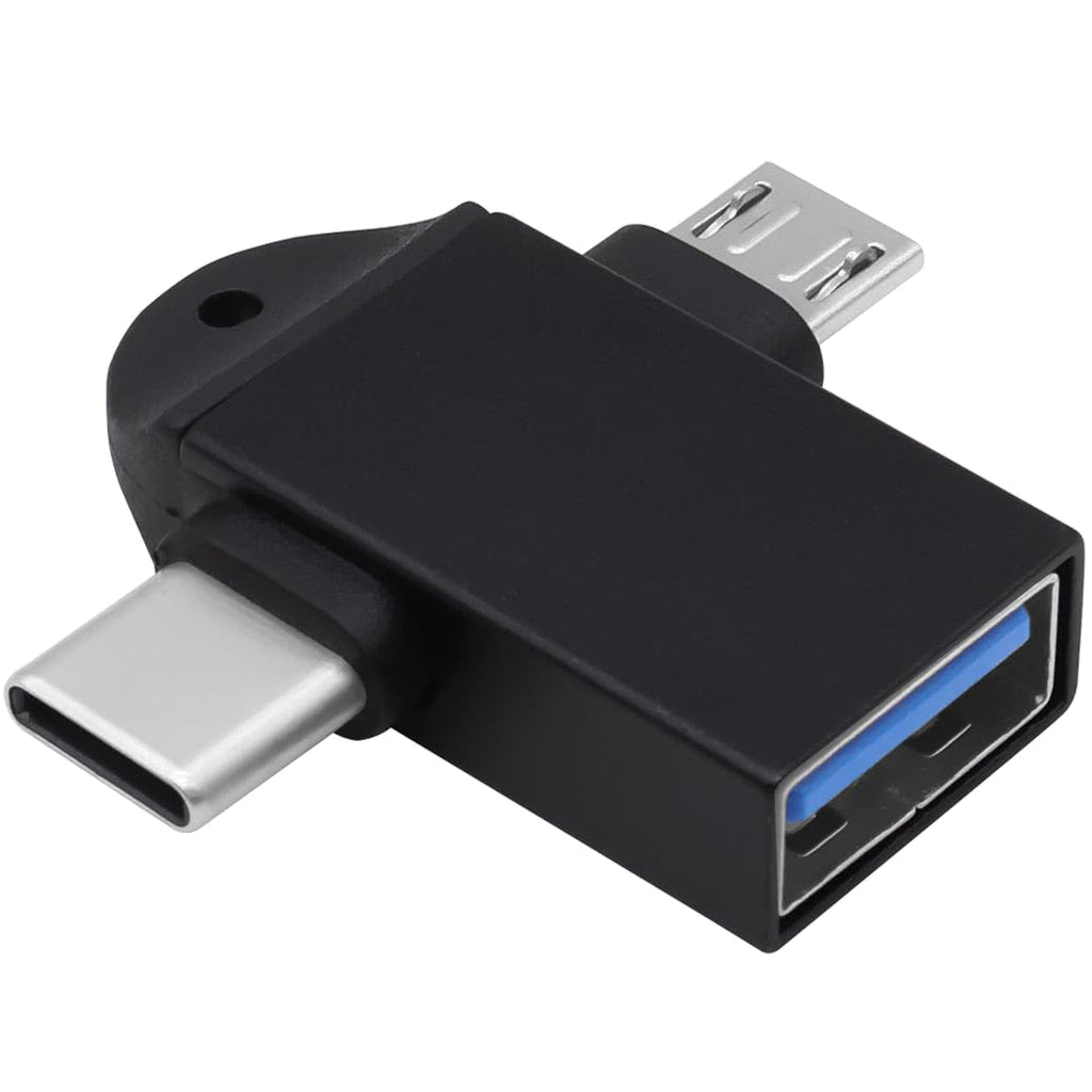 2 in 1 USB OTG Adapter Type C and Micro USB Male to USB 3.0 Female Converter for Android Phone Tablet Laptop Flash Drive Mouse Keyboard Controller