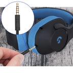 Replacement Audio Cable for Logitech G Pro X G433 G233 Headset 3.5mm 5 Pole to 4 Pole Braided Aux Cord with Inline Mute Volume Control for PC PS5 Xbox