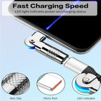 USB C Male to Female 180 Degree Rotating U Shape Adapter 60W PD 20V 3A USB 2.0 480Mbps Zinc Alloy LED Connector for Laptop Phone Tablet