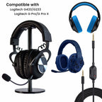 Replacement Audio Cable for Logitech G Pro X G433 G233 Headset 3.5mm 5 Pole to 4 Pole Braided Aux Cord with Inline Mute Volume Control for PC PS5 Xbox