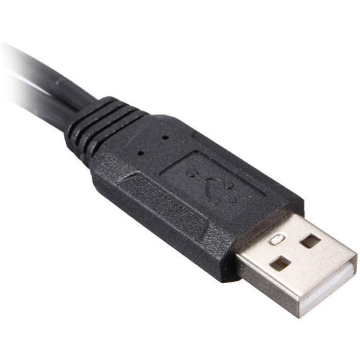 USB 2.0 A Male to 2 Female Y Splitter Cable Dual Charging One Data Port 15cm 30cm