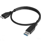 47CM USB 3.0 Type A to Micro-B Cable 5Gbps External Hard Drive Cord Compatible with WD Seagate Toshiba Samsung LaCie