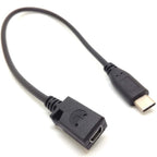 USB C to Mini USB Cable 25cm Type C Male to 5 Pin Mini B Female Adapter Cord for MacBook Pro Laptop PC Camera GPS MP3 Dash Cam