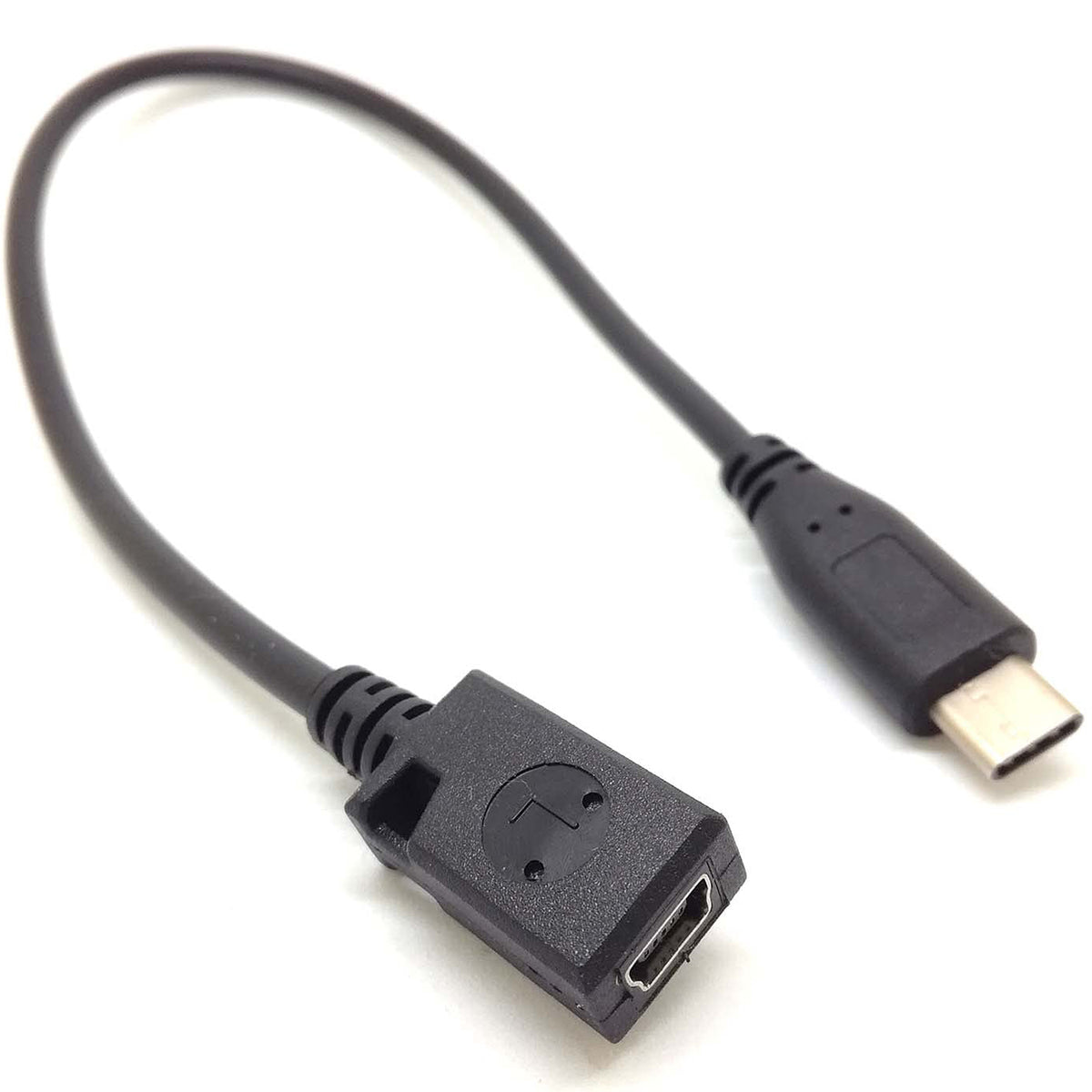 USB C to Mini USB Cable 25cm Type C Male to 5 Pin Mini B Female Adapter Cord for MacBook Pro Laptop PC Camera GPS MP3 Dash Cam