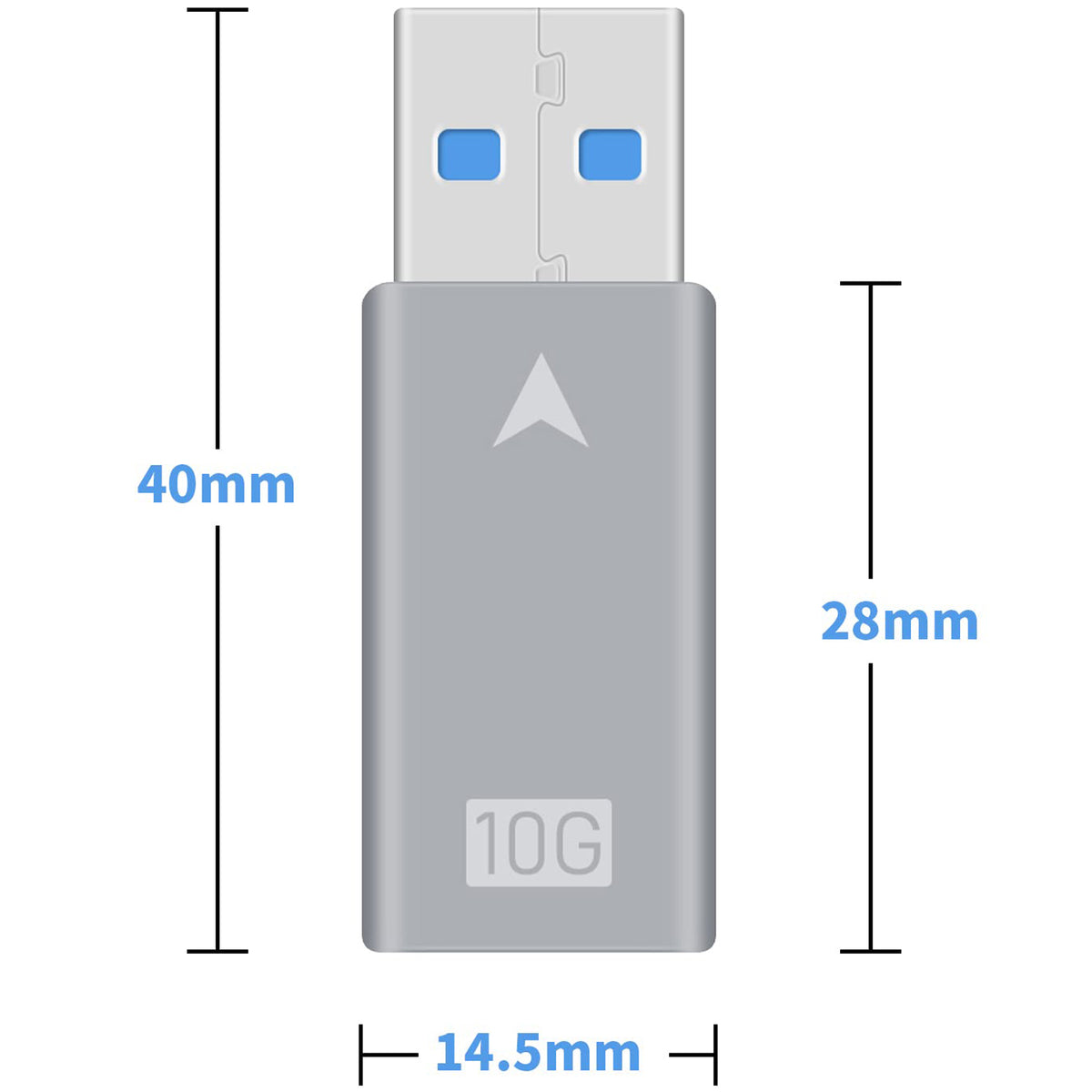 USB A Male to USB C Female Adapter USB 3.1 Gen 2 10Gbps Data Converter 5V 3A Charging USB C Headphone for Laptop PC Phone