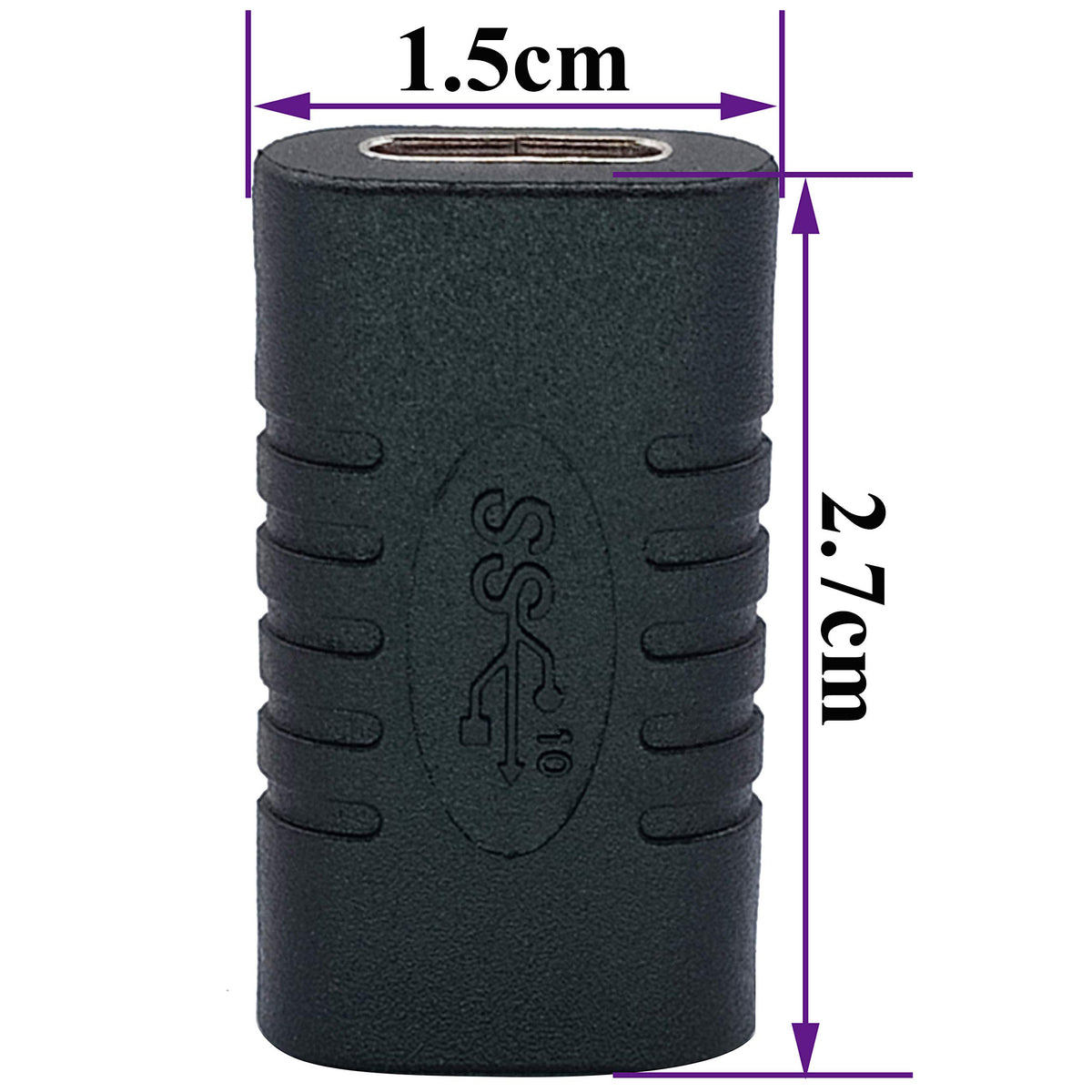 USB C Female to Female Adapter 10Gbps USB 3.1 Gen 2 Type C Coupler Extender 4K Video 60W Fast Charging for MacBook iPad Laptop Phone Monitor Dock