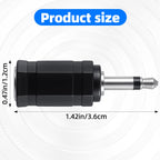 3.5mm Mono Male to Stereo Female Adapter 2 Pole TS to 3 Pole TRS 1 8 Inch Audio Converter for Headphones Scanner Ham Radio Radio Speaker