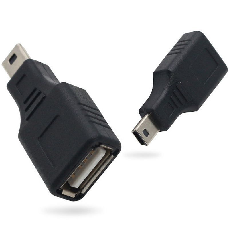 USB 2.0 Type A Female to Mini USB 5 Pin Male Adapter Converter Data Sync Connector